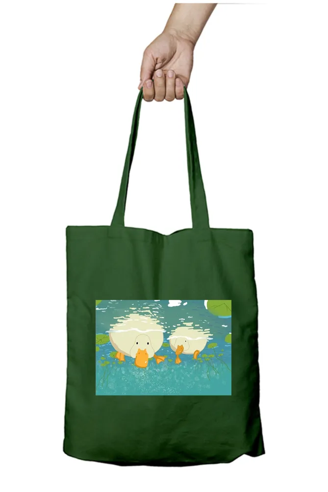 Duck in a Pond Tote Bag