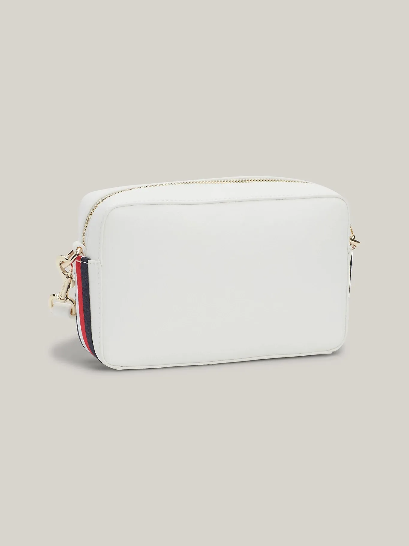 ESSENTIAL SIGNATURE TH MONOGRAM SMALL CAMERA BAG WHITE