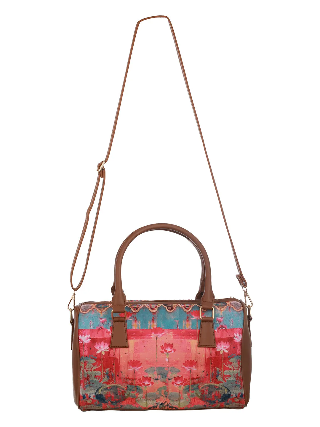 Ethnic Motifs Printed Structured Handheld Bag