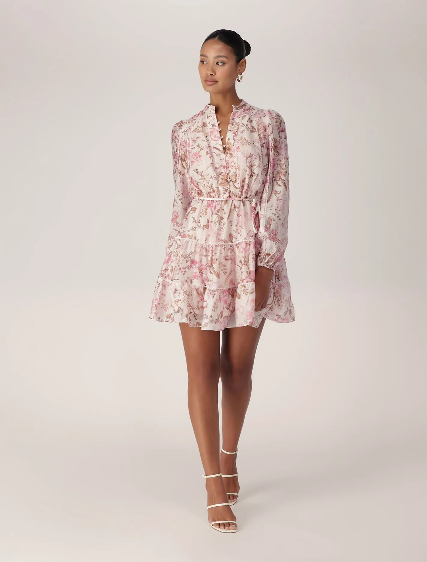 Chic Fleur Floral Printed Skater Mini Dress – Stylish and Playful Design