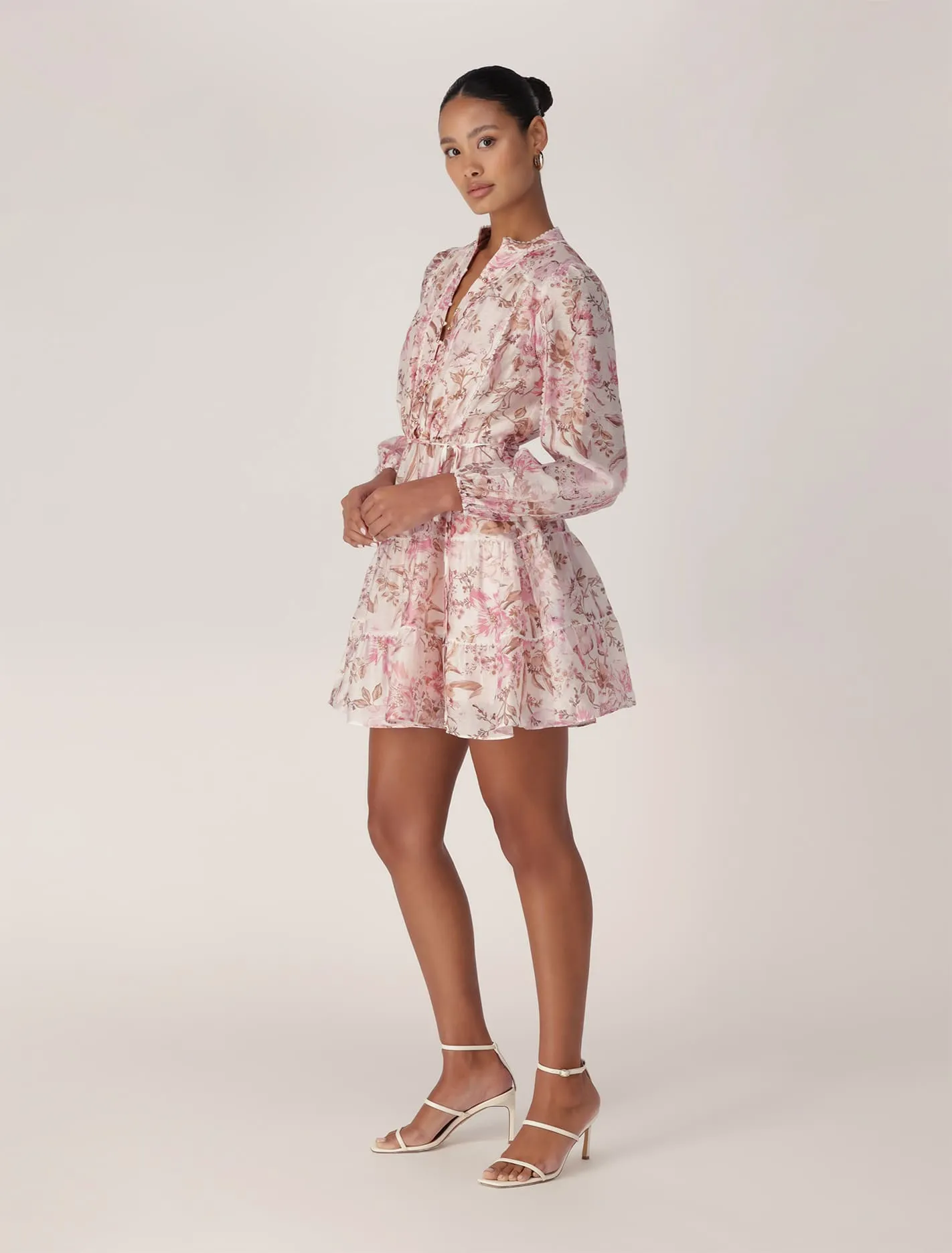 Chic Fleur Floral Printed Skater Mini Dress – Stylish and Playful Design