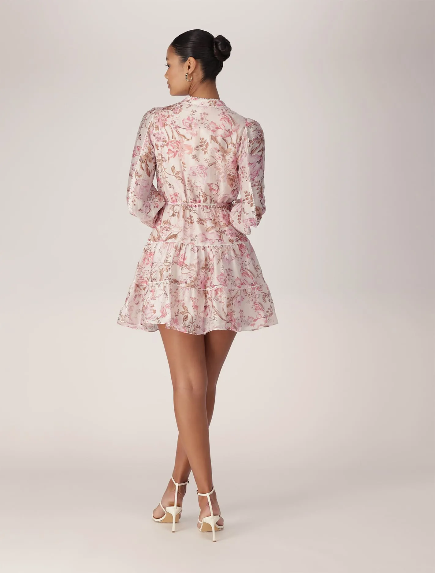 Chic Fleur Floral Printed Skater Mini Dress – Stylish and Playful Design