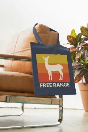 Free Range Printed Navy Tote Bag