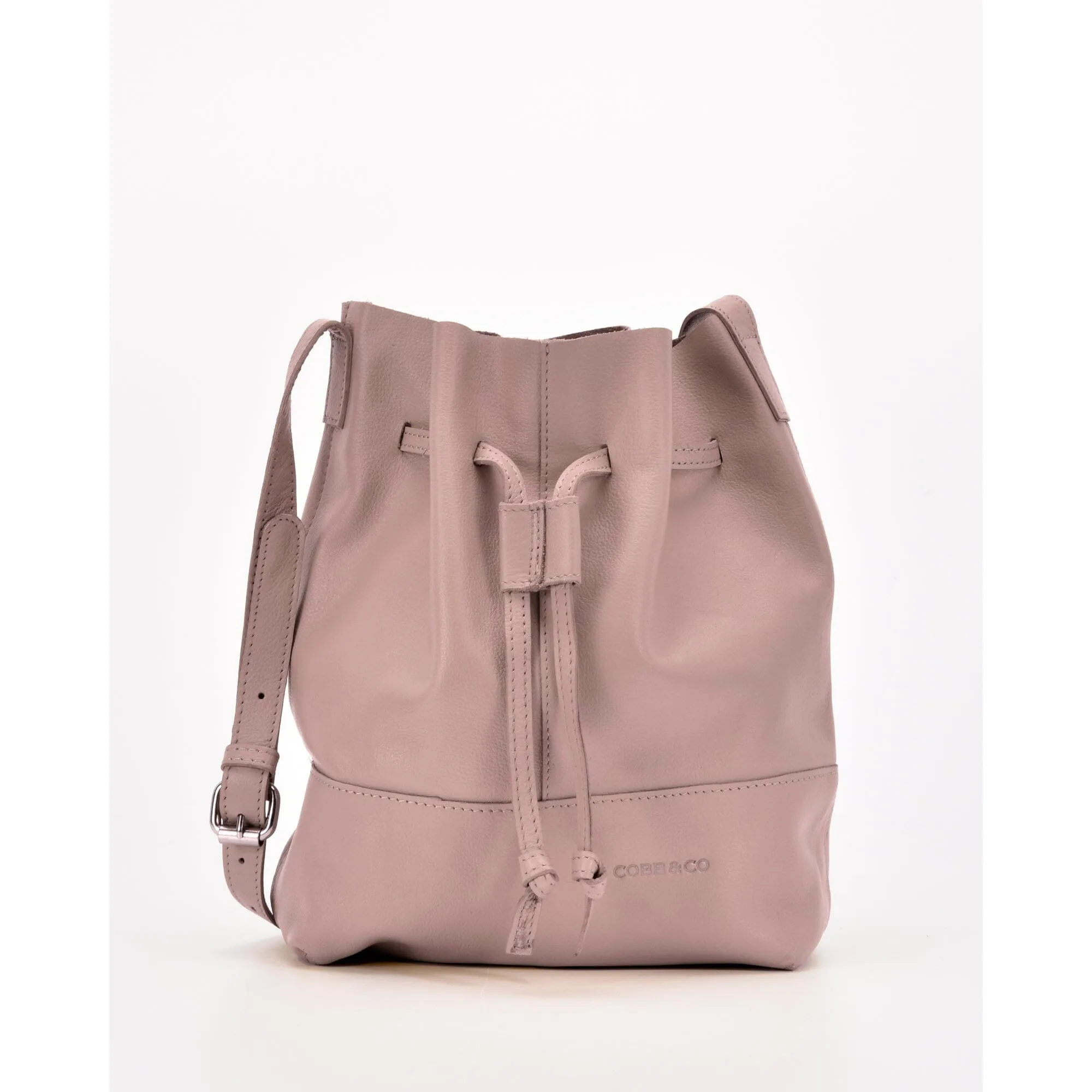 GABEE ESPERANCE LEATHER BUCKET CROSSBODY BAG