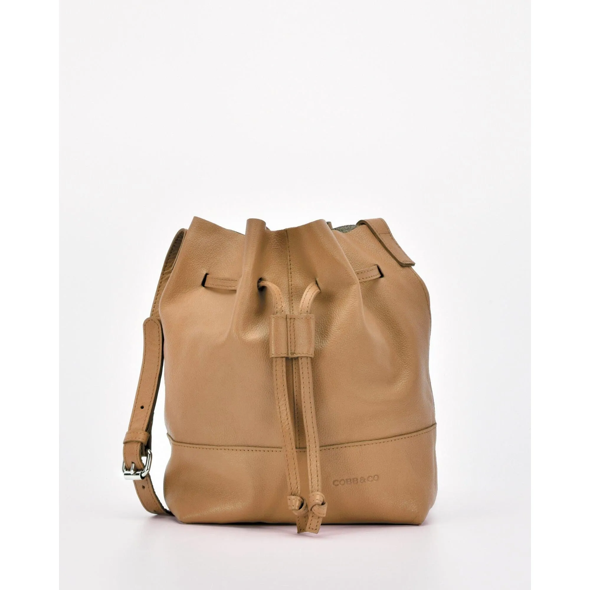 GABEE ESPERANCE LEATHER BUCKET CROSSBODY BAG