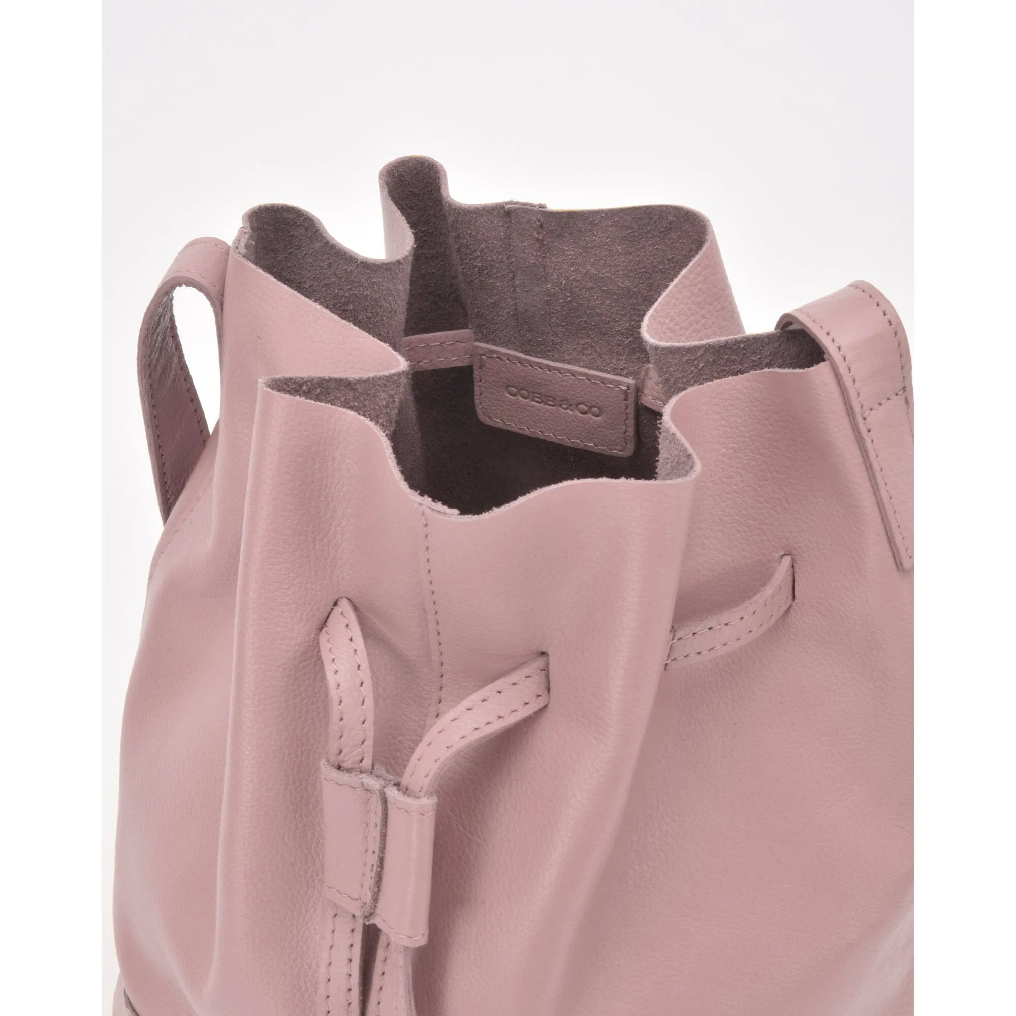 GABEE ESPERANCE LEATHER BUCKET CROSSBODY BAG