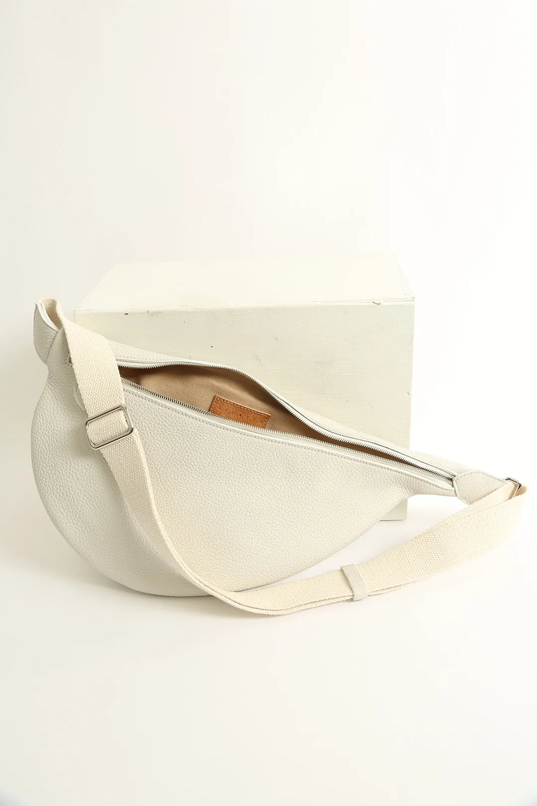 GEMMA ITALIAN LEATHER CROSSBODY BUTTER WHITE