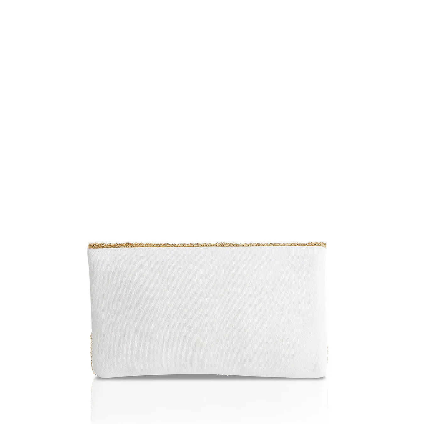 Gold Beaded Clutch w/ NANTUCKET Silver