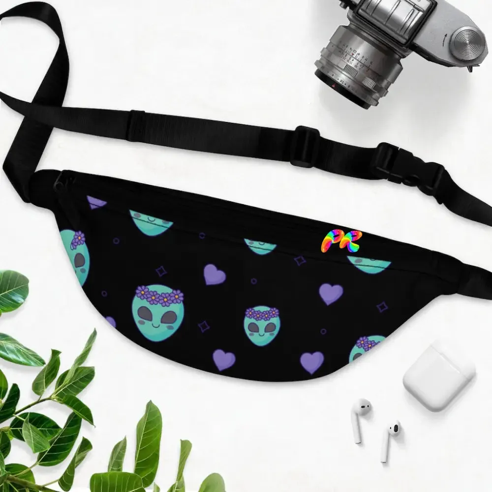 Green and Purple Alien Fanny Pack