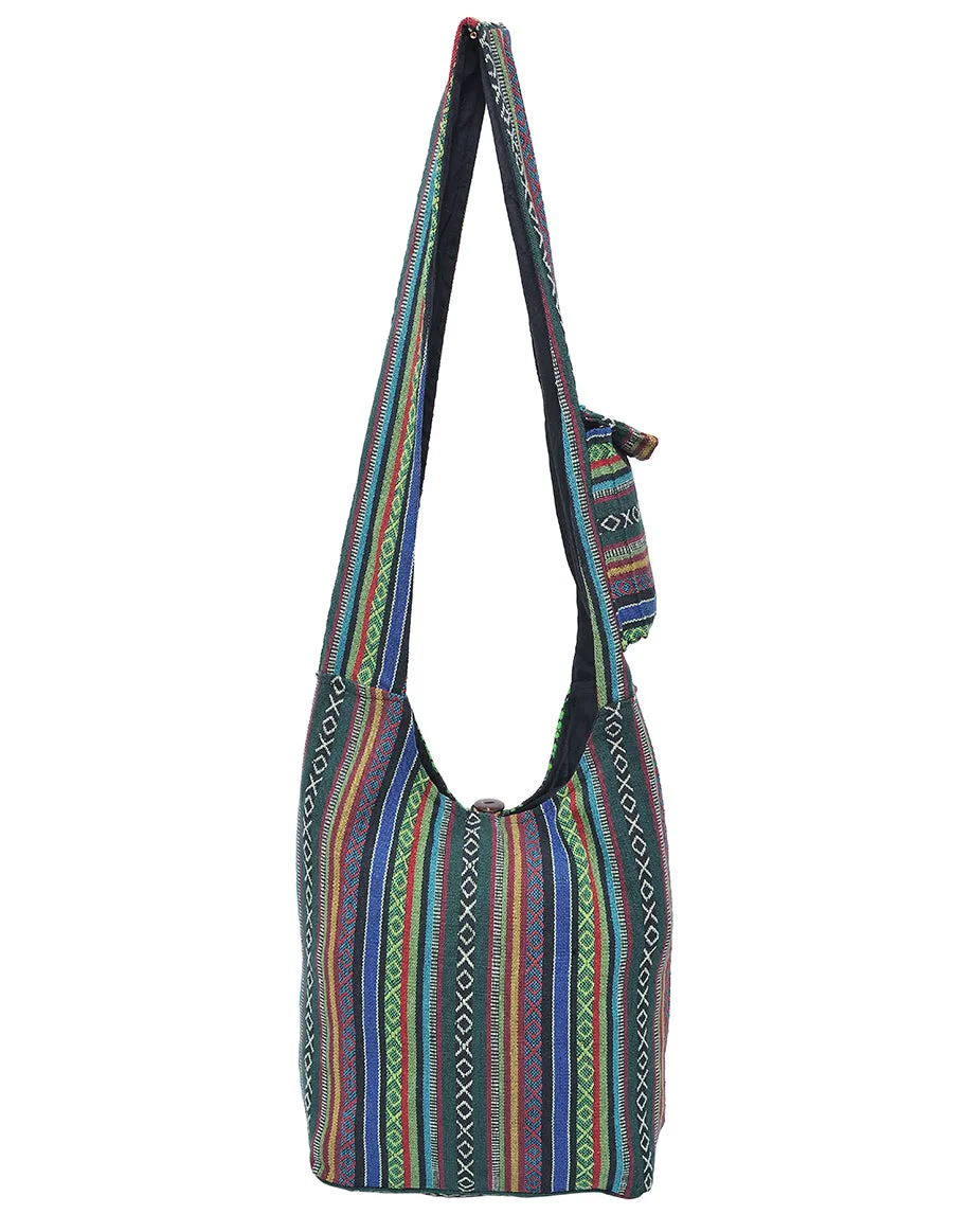 Green Chakra Printed Hobo Bag