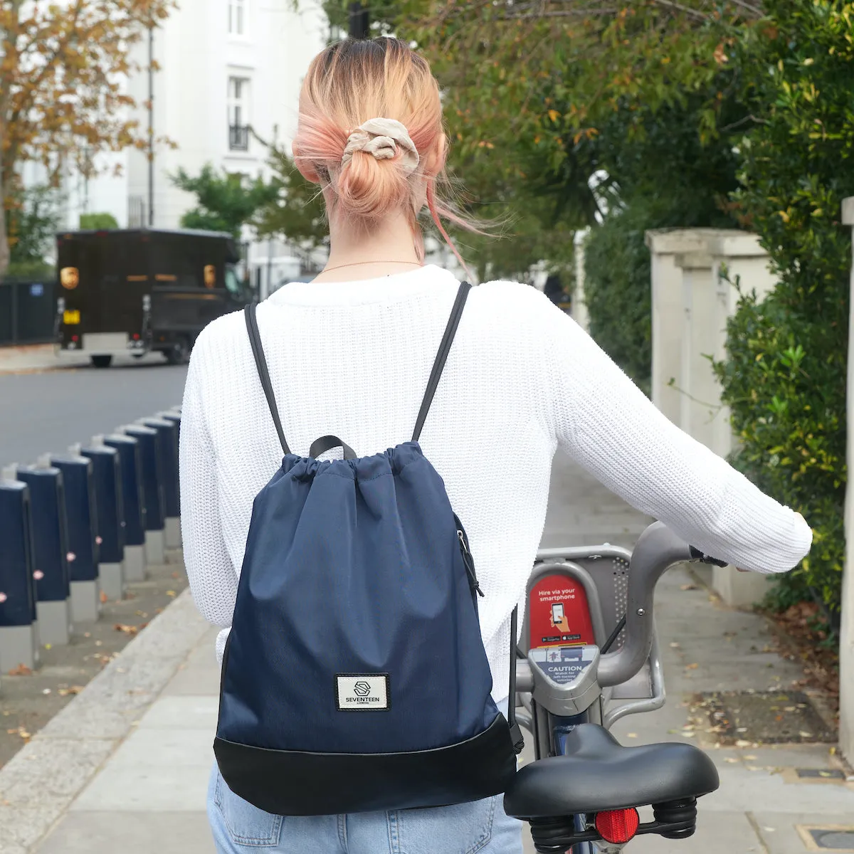 Greenwich Drawstring Bag - Navy