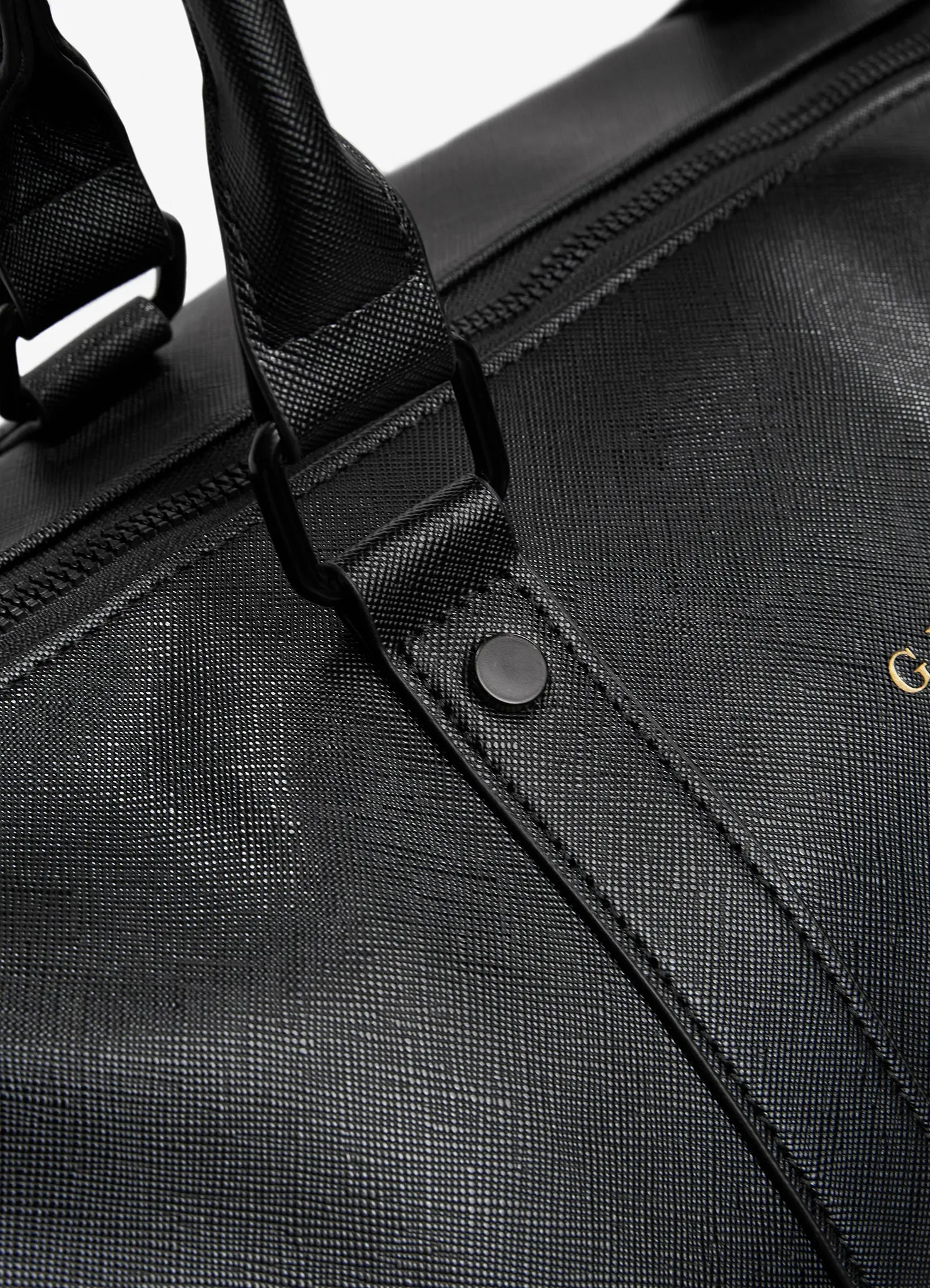 Gym King Faux Leather Holdall - Black