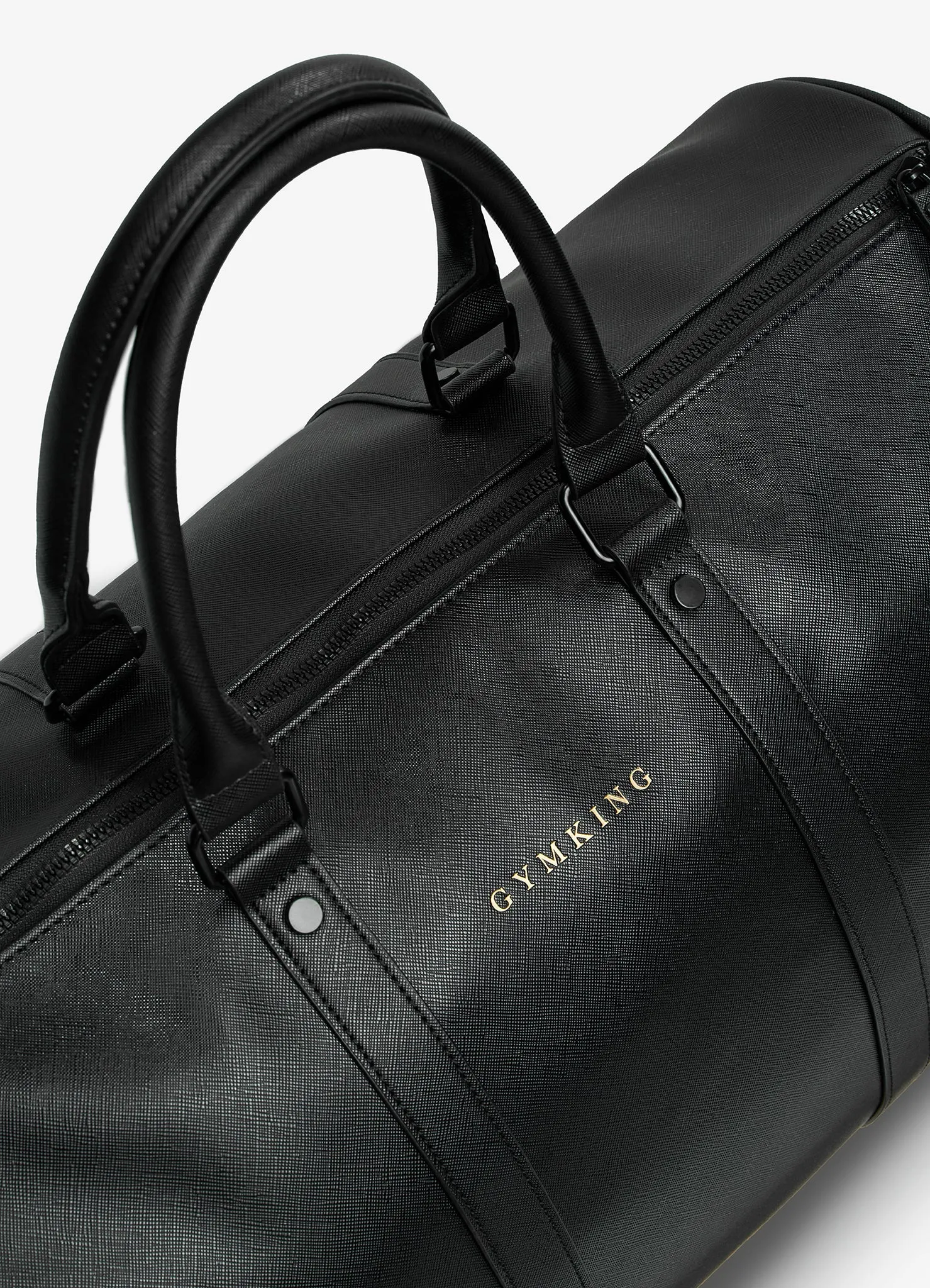 Gym King Faux Leather Holdall - Black