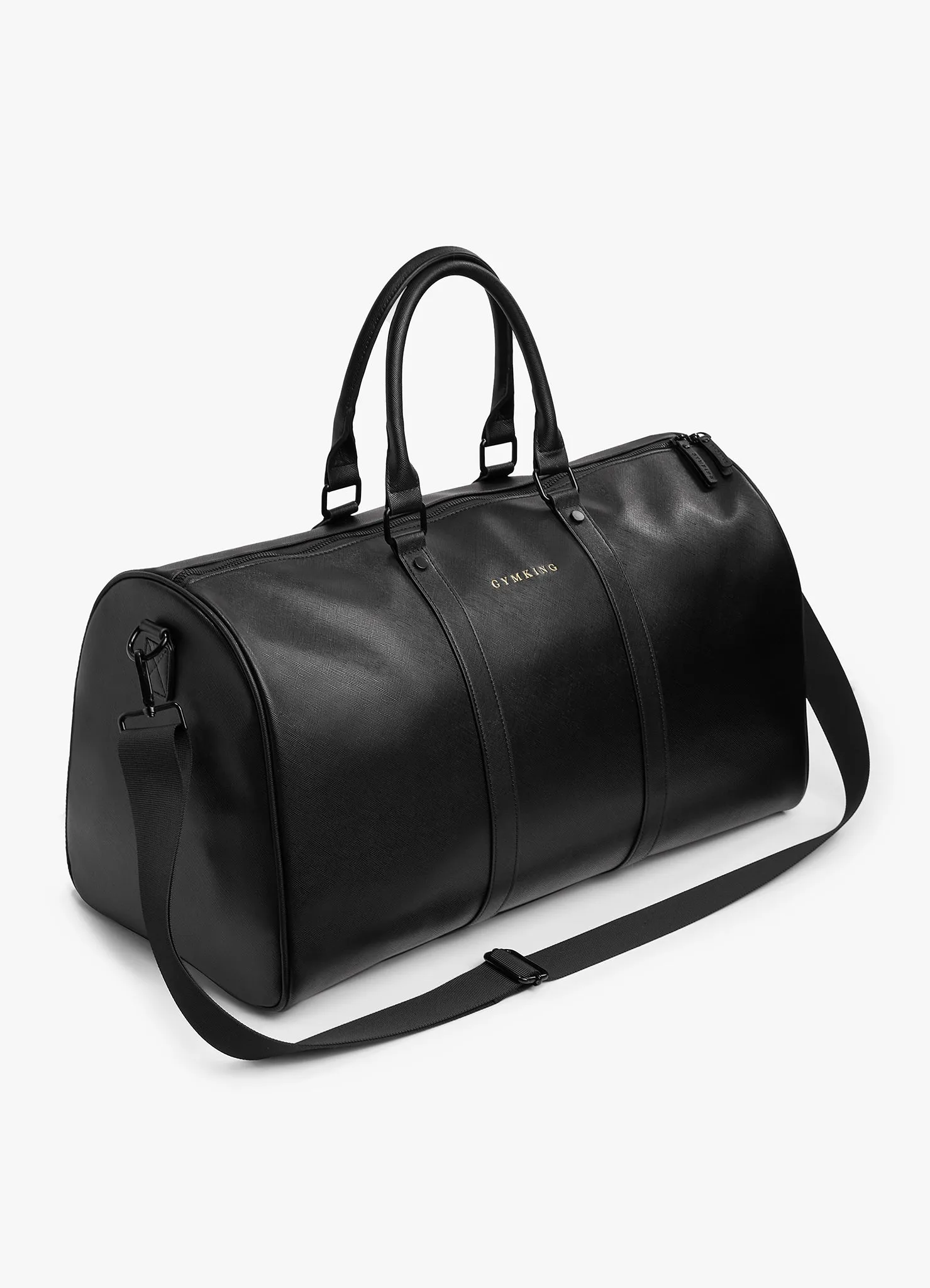 Gym King Faux Leather Holdall - Black