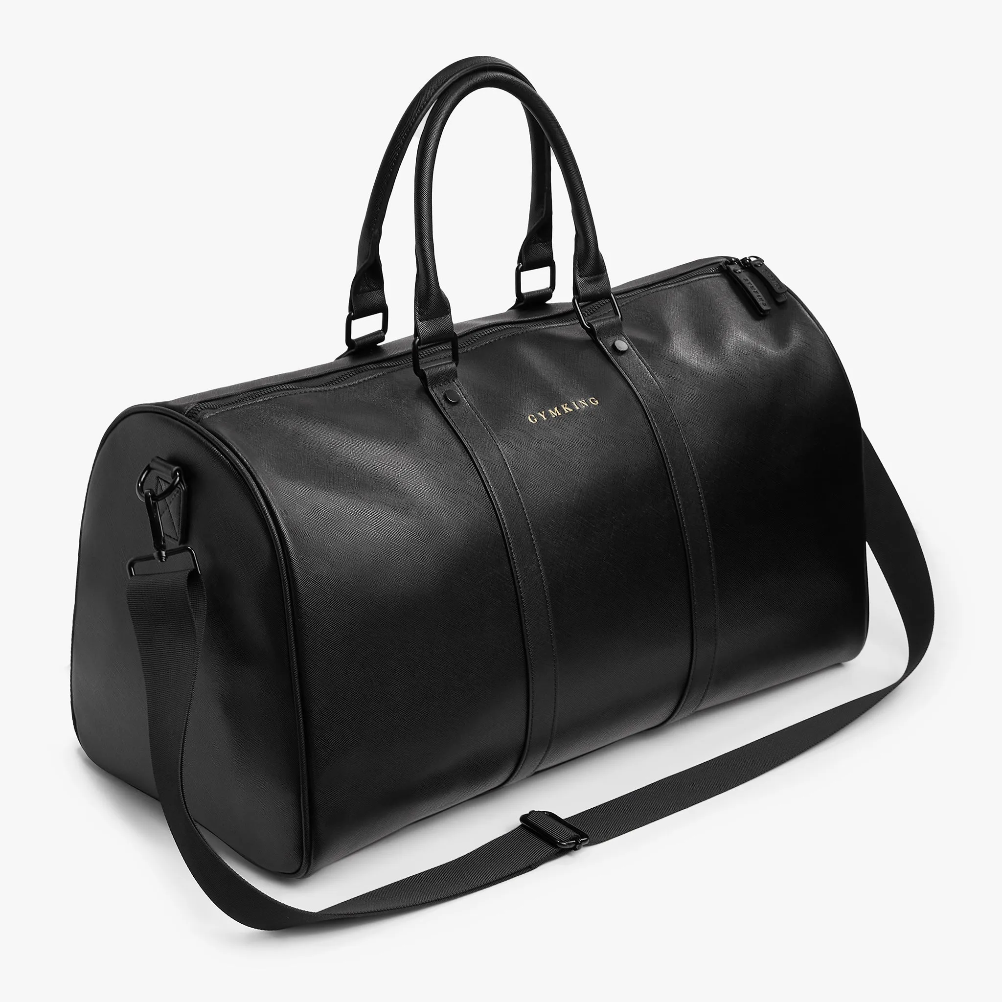 Gym King Faux Leather Holdall - Black