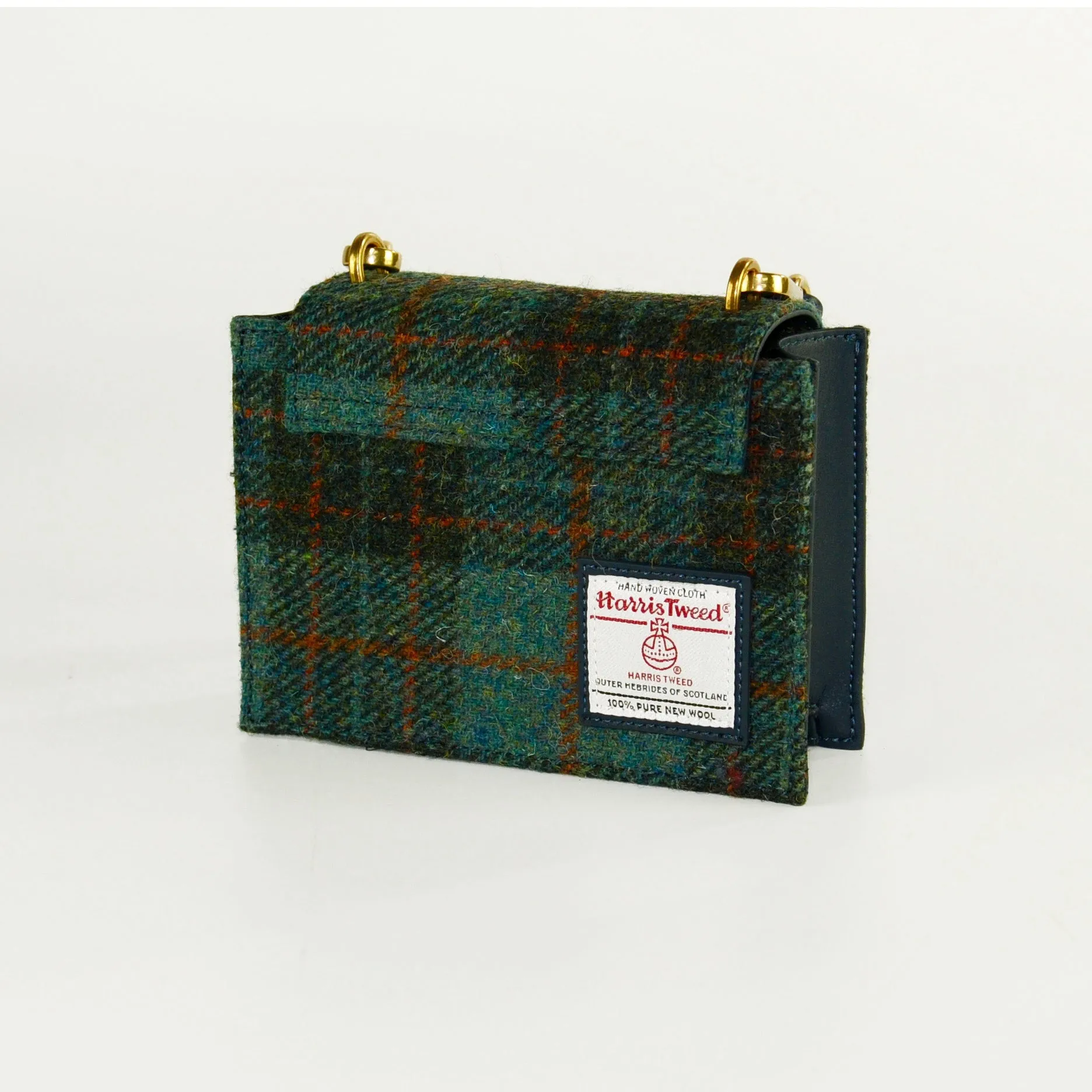 Harris Tweed Wool Tassel Clasp Bag,Scottish Handcrafted Bag-i7bags