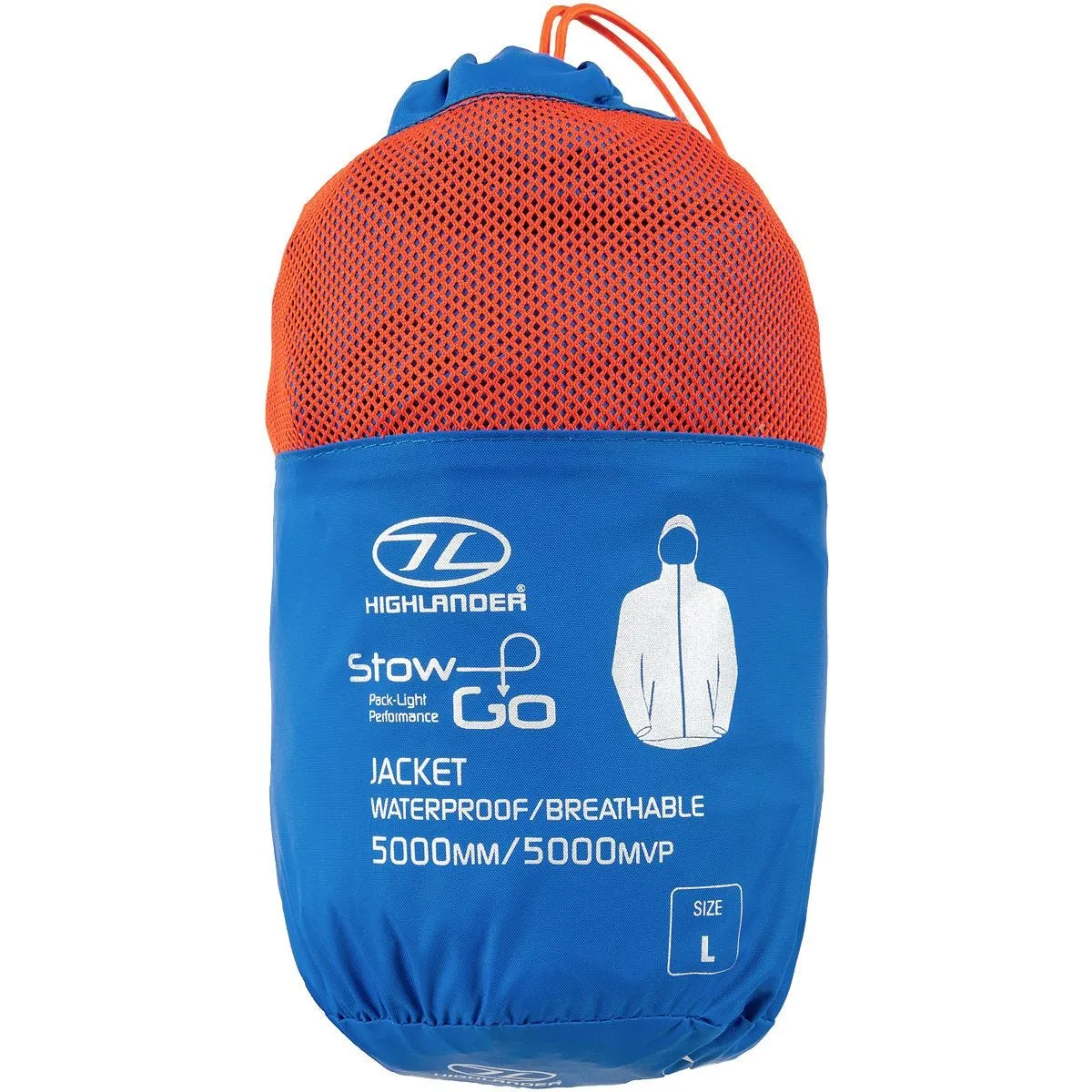 Highlander Stow & Go Packaway Jacket Blue