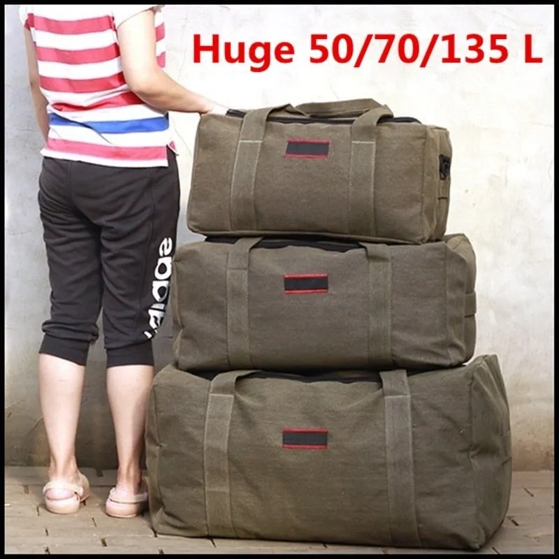 Huge 135 Litre Waterproof Canvas Duffel Bag