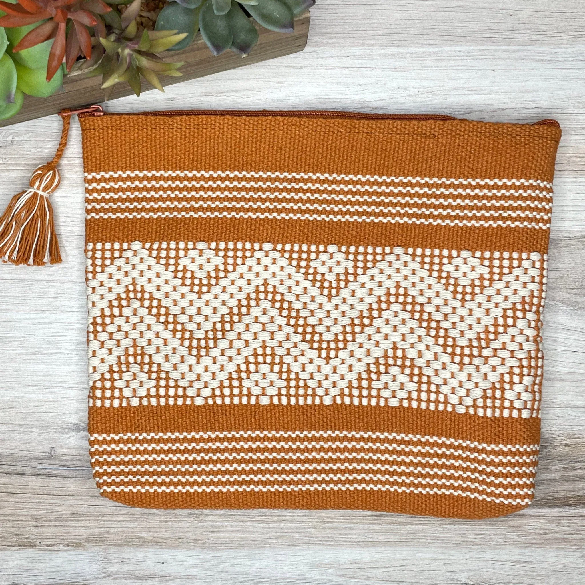 Jalieza Mexican Hand Woven Clutch - Burnt Orange