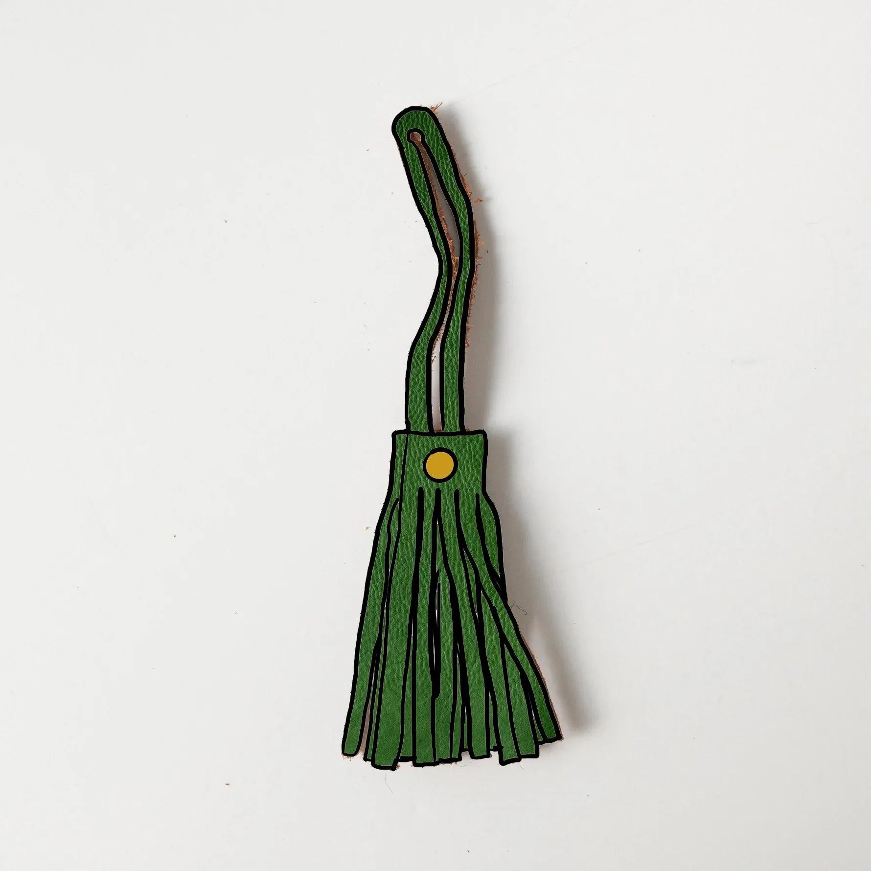 Leaf Cypress Leather Tassel