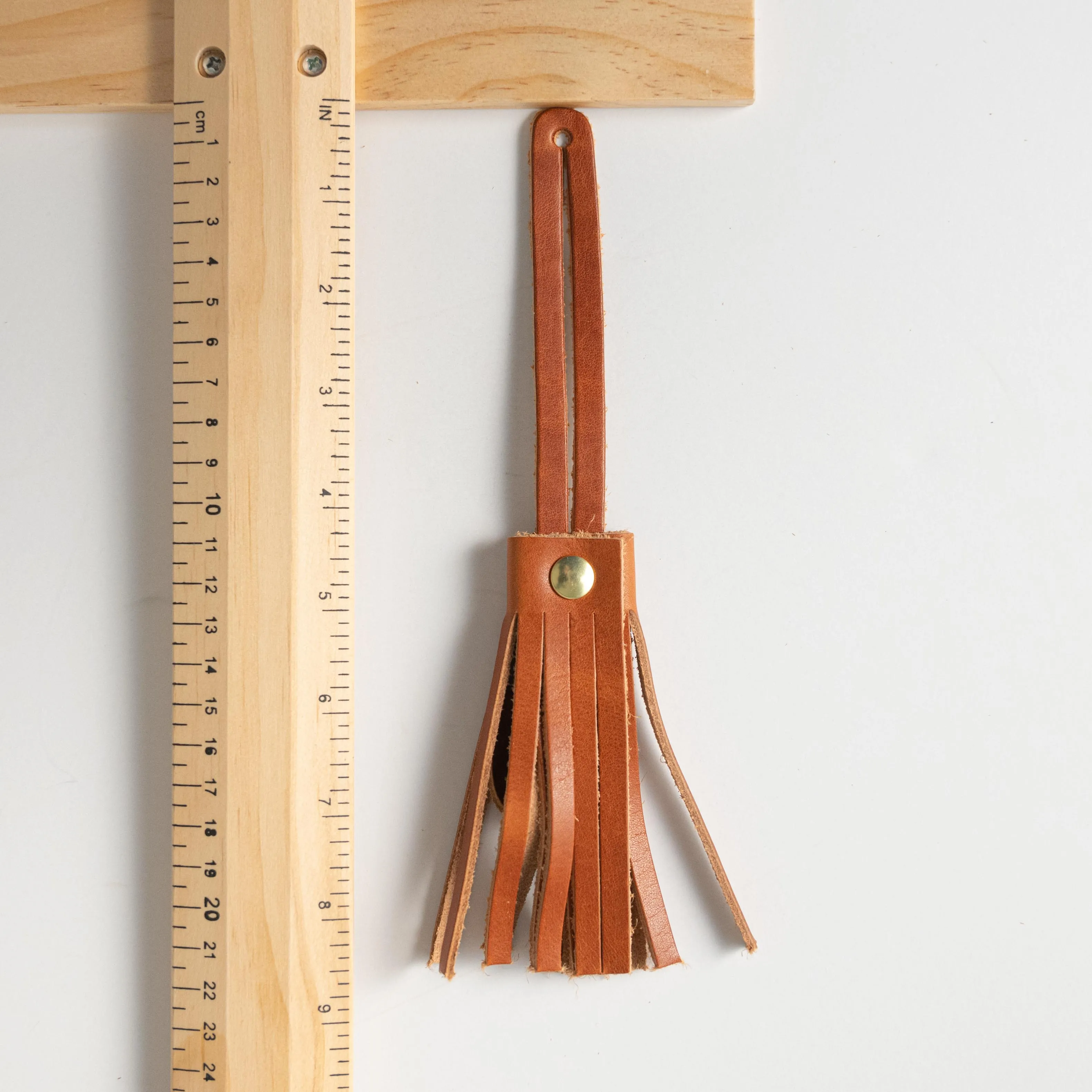 Leaf Cypress Leather Tassel