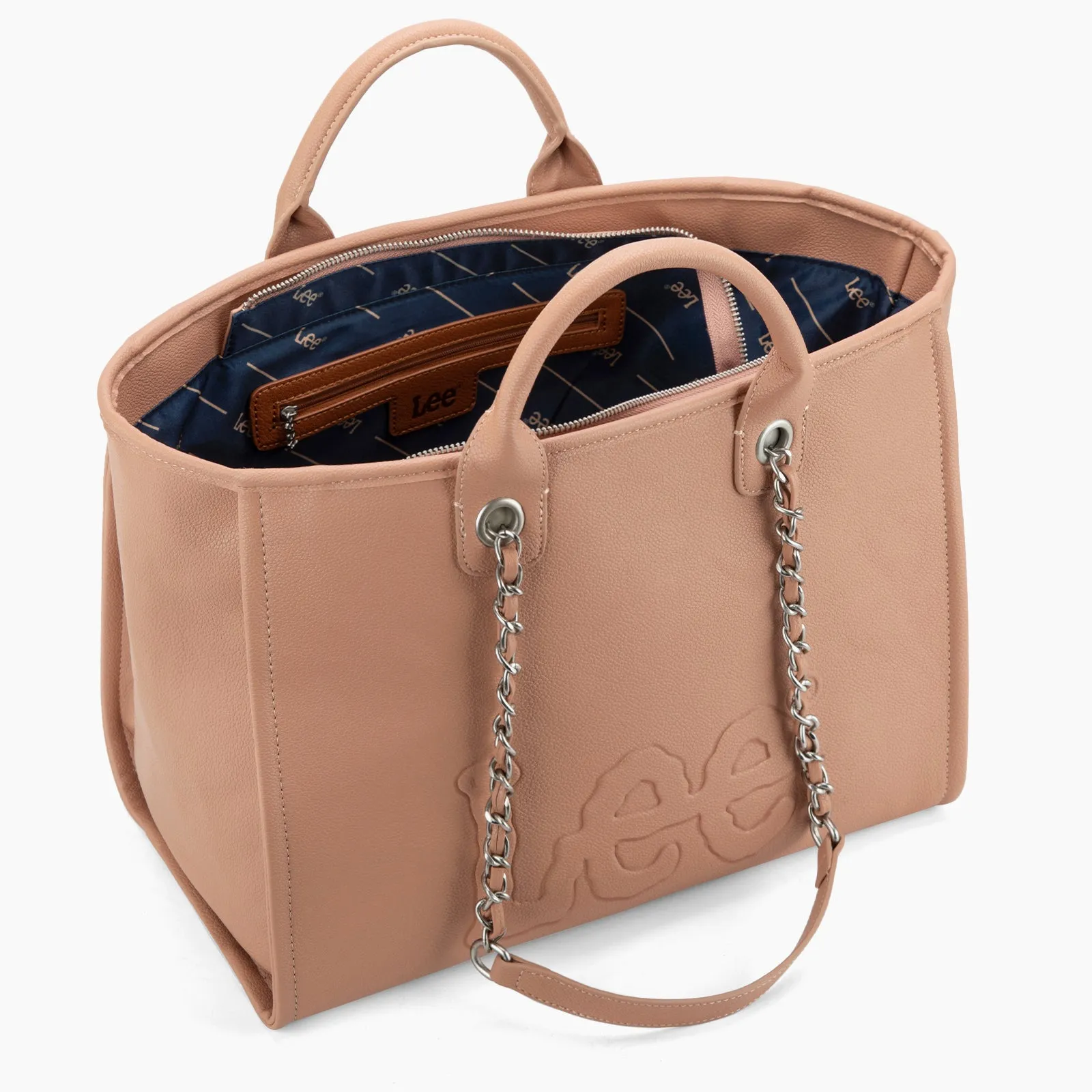 LEE46-345  LEE Top Handle/Chain Strap Wide Tote