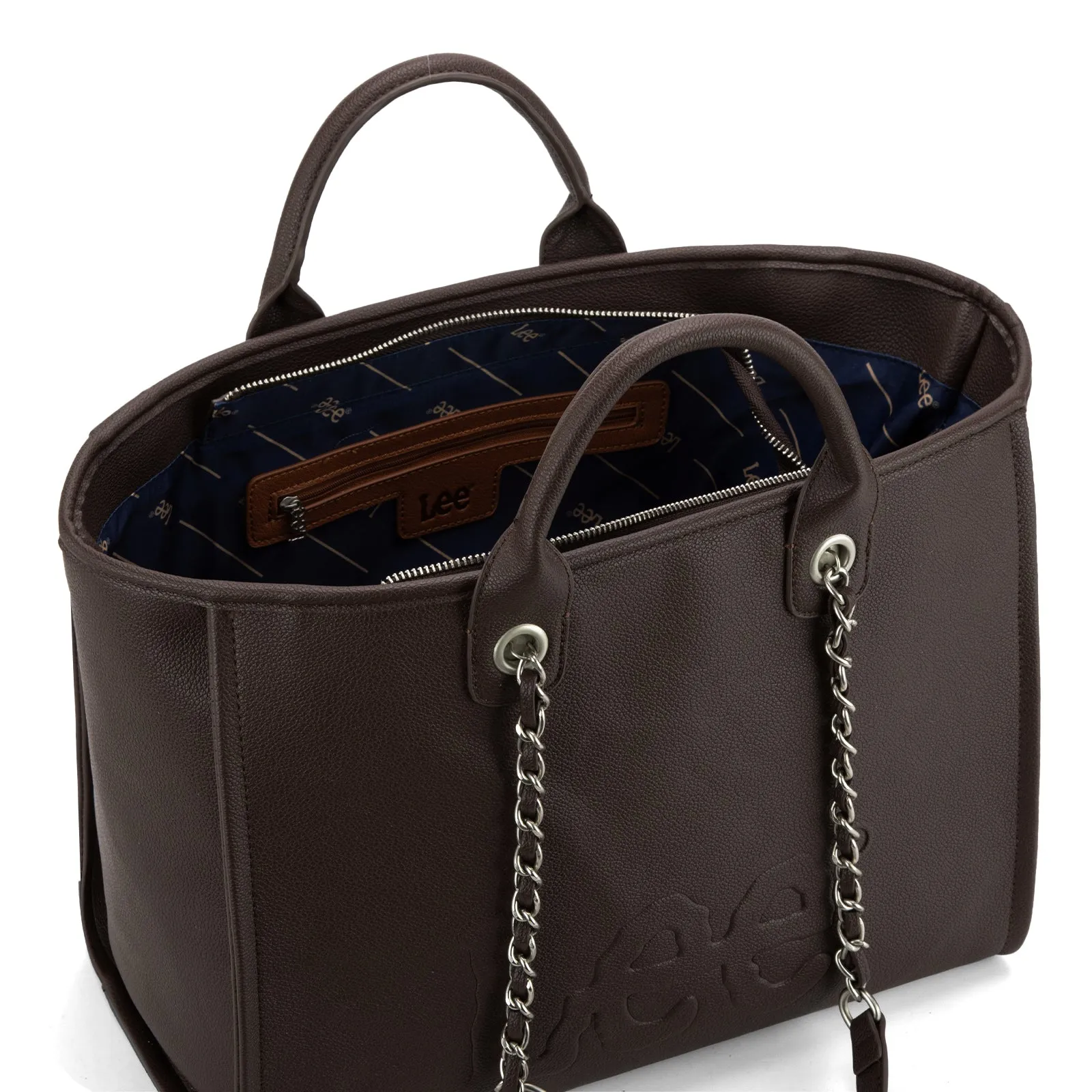 LEE46-345  LEE Top Handle/Chain Strap Wide Tote