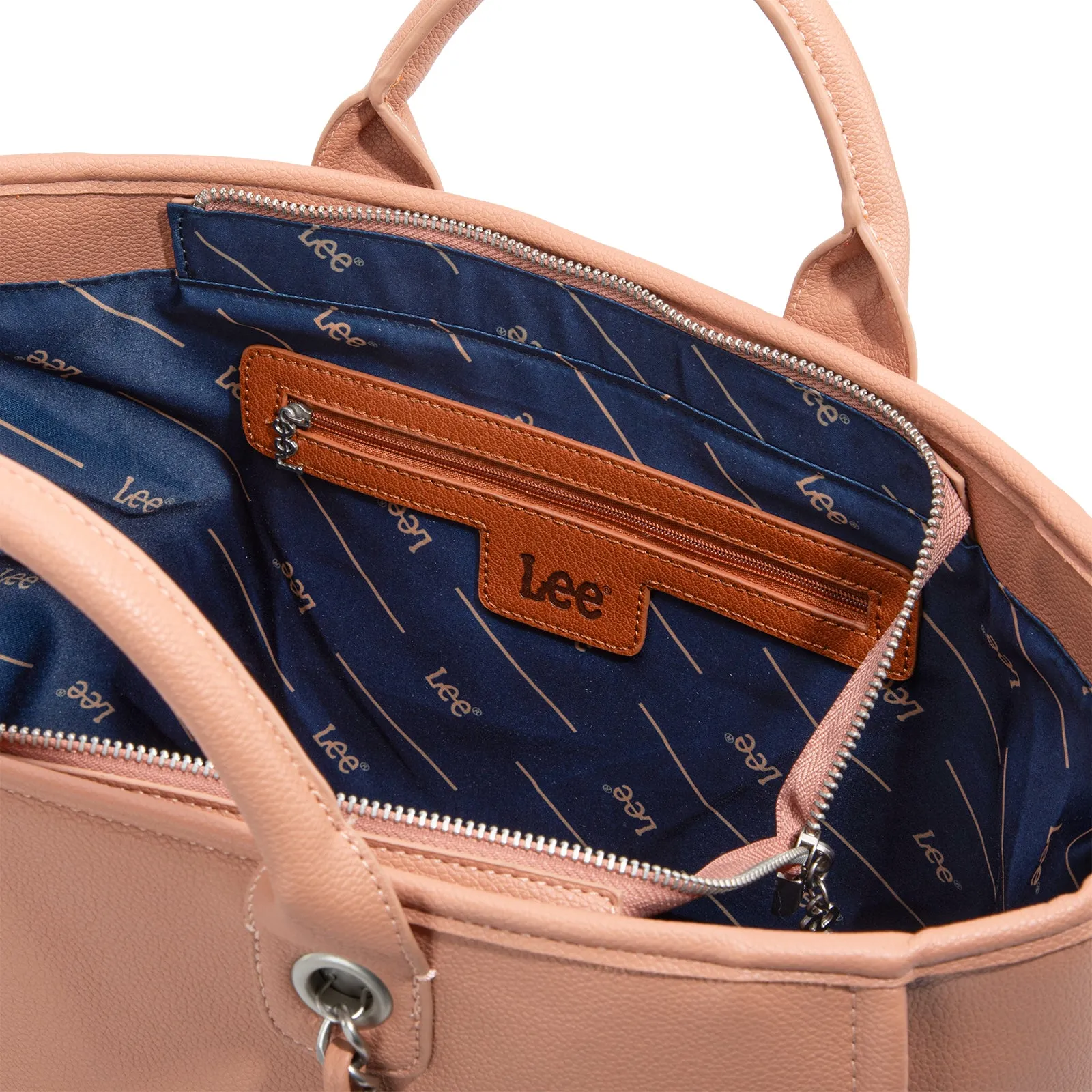 LEE46-345  LEE Top Handle/Chain Strap Wide Tote