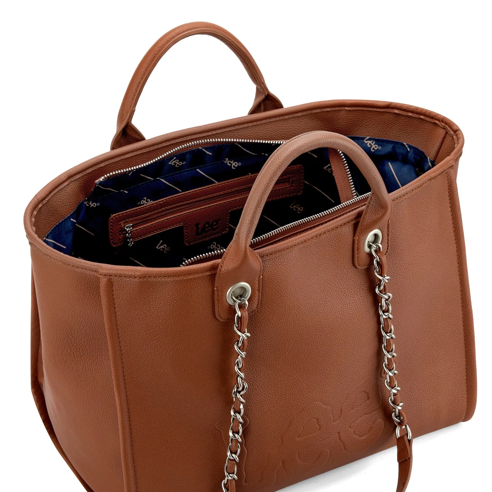 LEE46-345  LEE Top Handle/Chain Strap Wide Tote