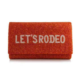 Let's Rodeo Beaded Clutch - Orange