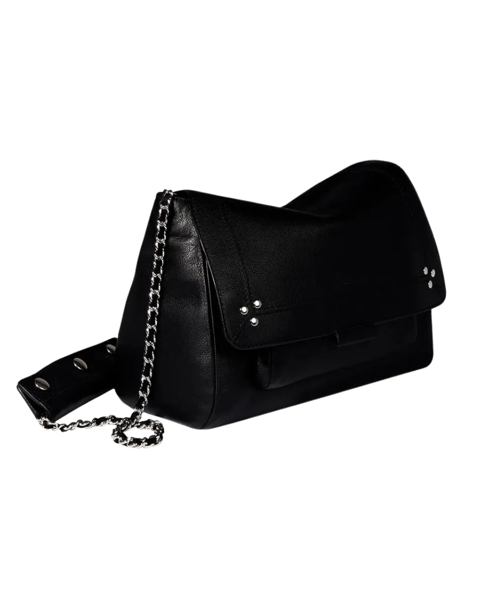 Lulu Bag Medium Black with Silver Hardware