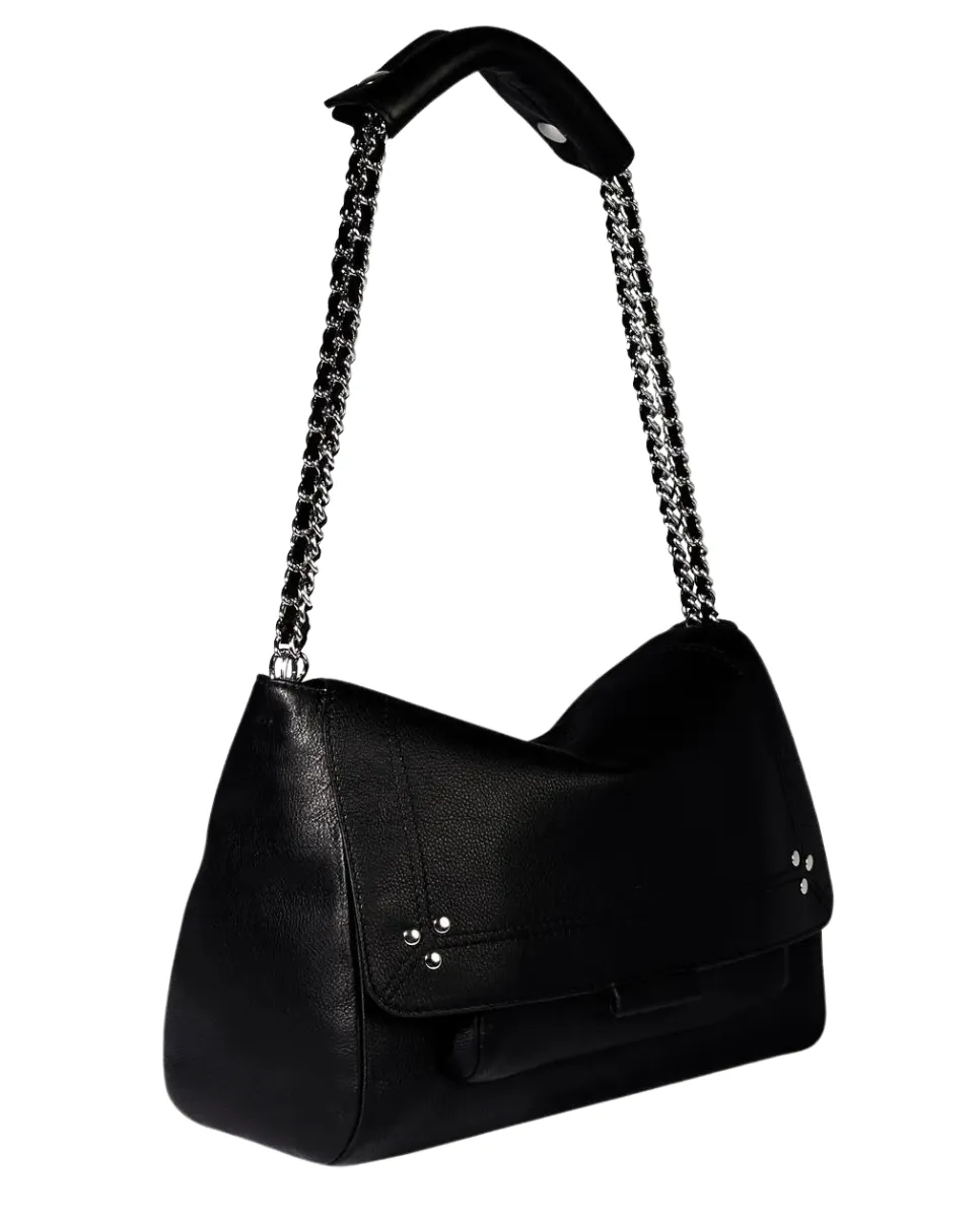 Lulu Bag Medium Black with Silver Hardware