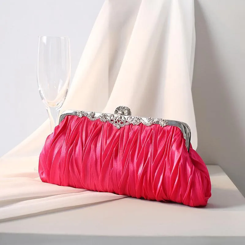 MAC070 Pleated Clutch Evening Bag Wedding Dress Evening Bag