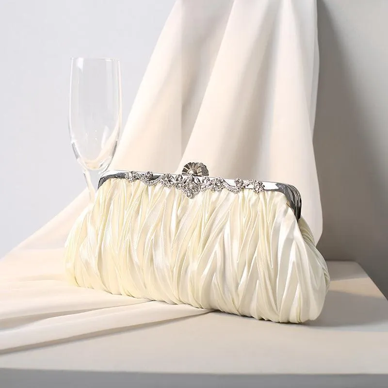 MAC070 Pleated Clutch Evening Bag Wedding Dress Evening Bag