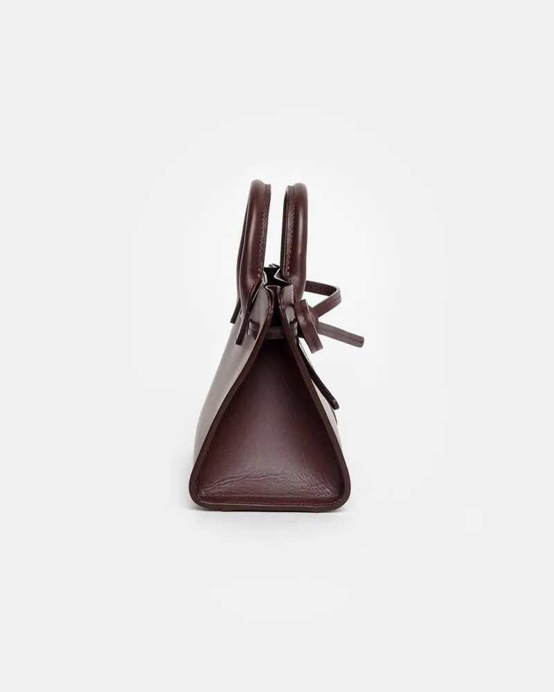 Mini Mini Sun Bag in Burgundy Calf