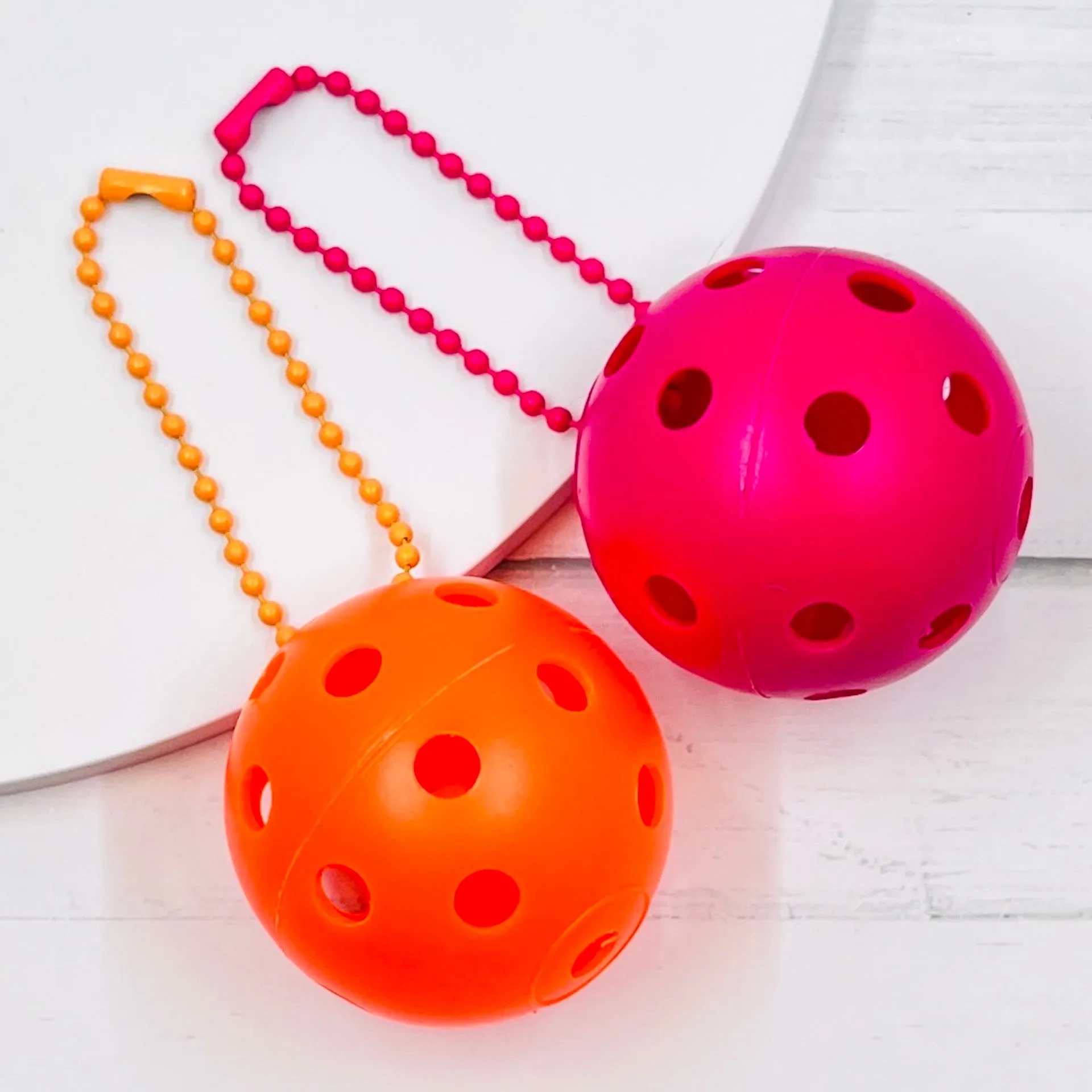 Mini Pickleball Bag Tags (Matching Chains) | Fun Pickleball Gifts