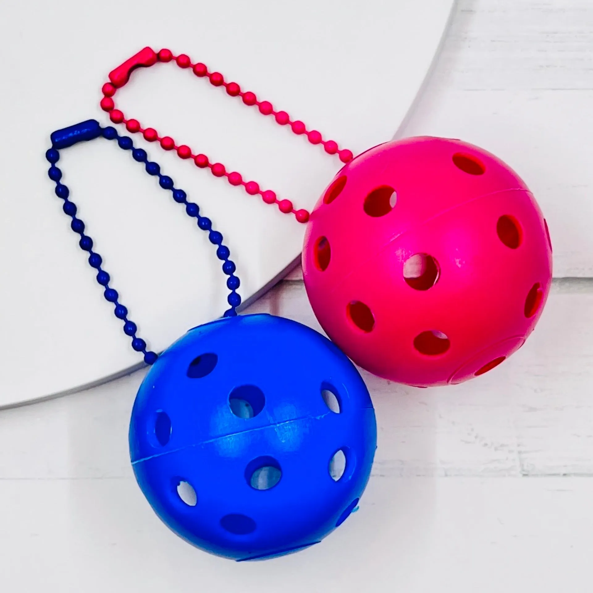 Mini Pickleball Bag Tags (Matching Chains) | Fun Pickleball Gifts