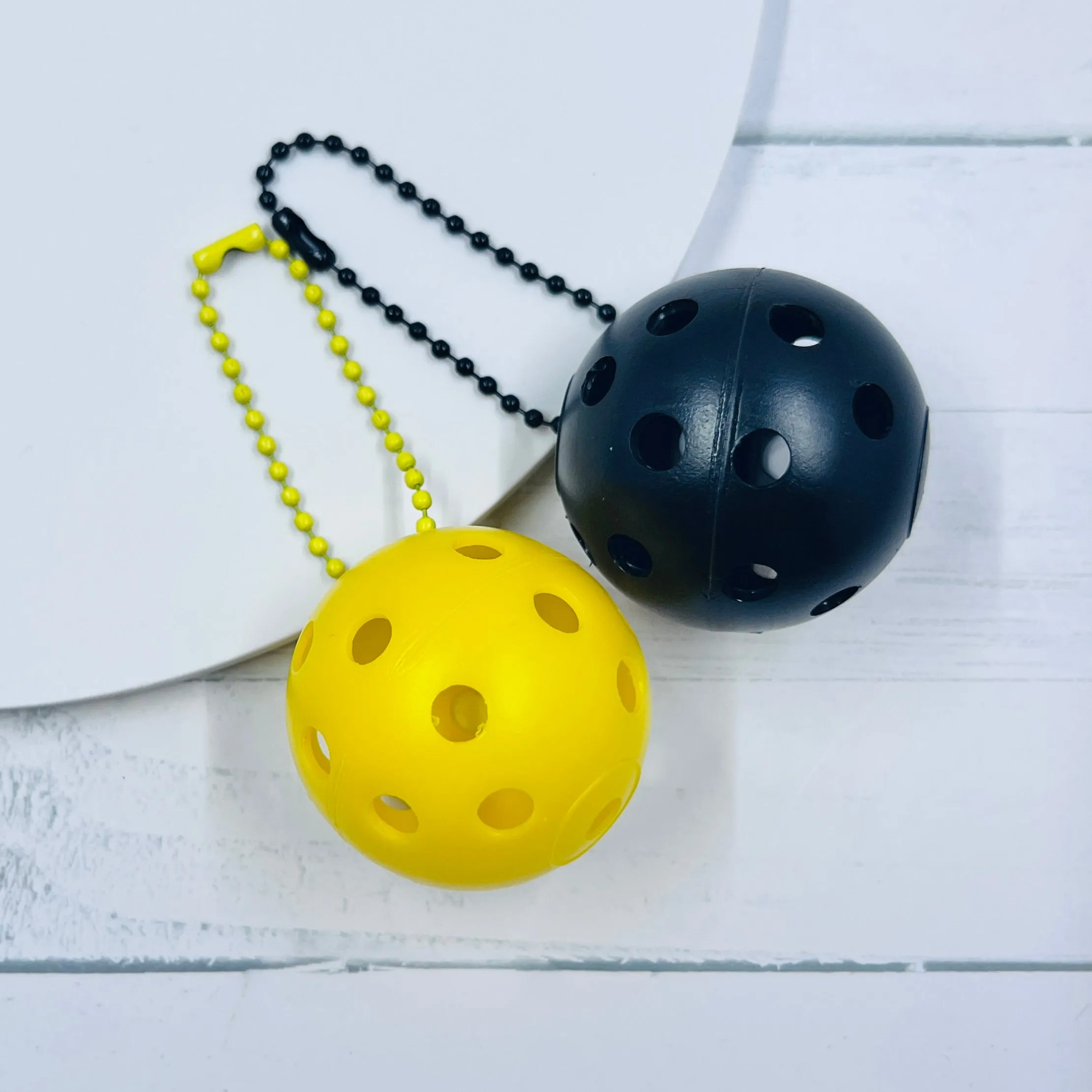 Mini Pickleball Bag Tags (Matching Chains) | Fun Pickleball Gifts