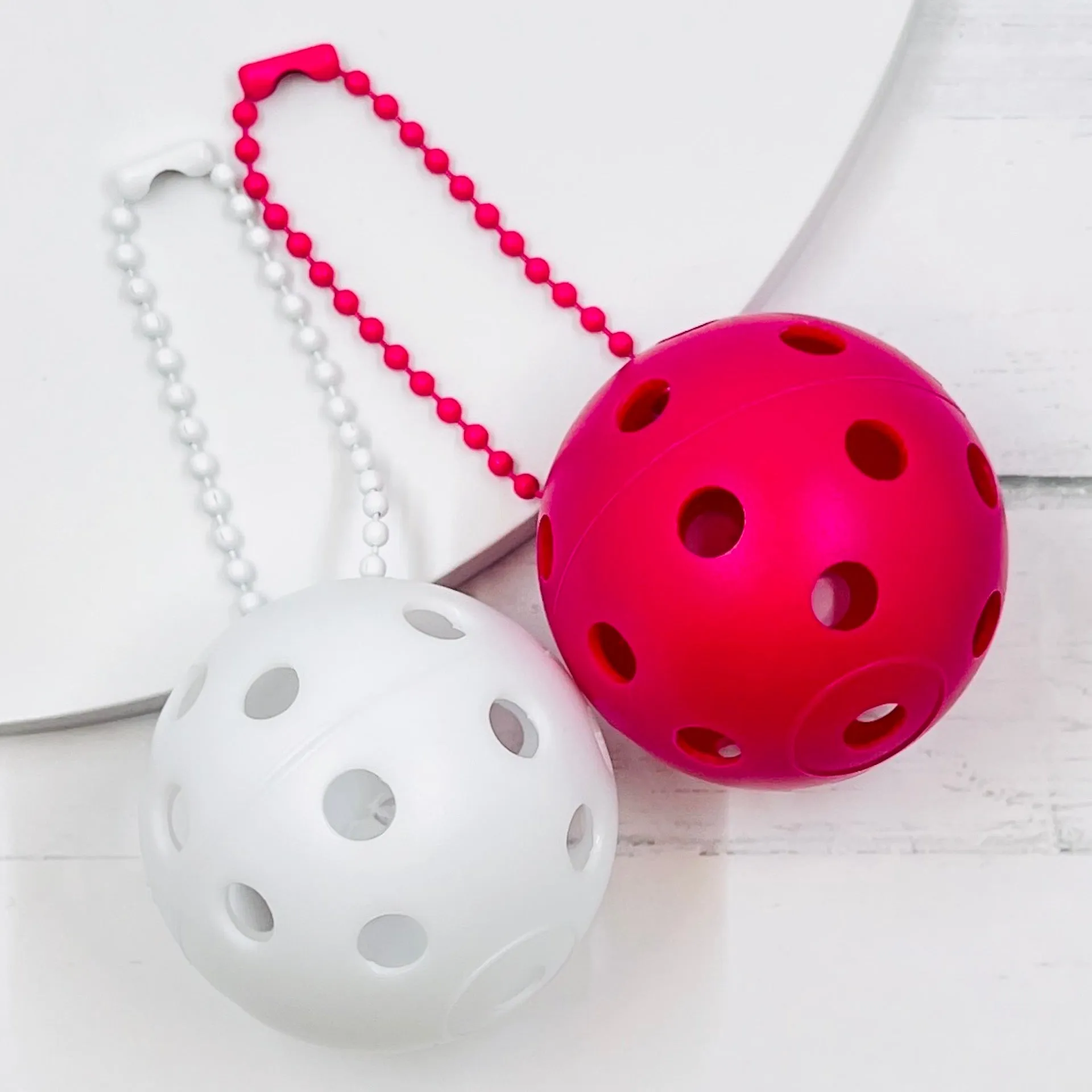 Mini Pickleball Bag Tags (Matching Chains) | Fun Pickleball Gifts