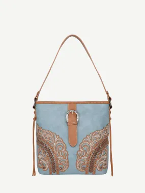 Montana West Cut-Out Floral Buckle Concealed Carry Hobo