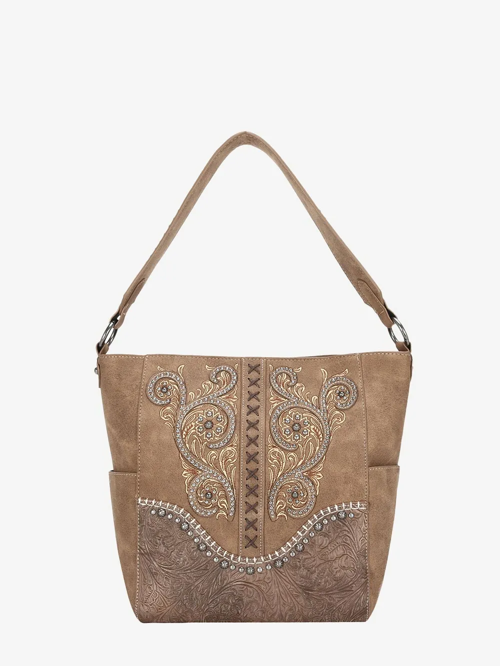 Montana West Floral Embroidered Concealed Carry Hobo