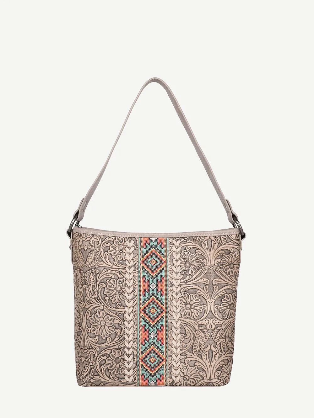 Montana West Vintage Floral Embroidered Aztec Concealed Carry Hobo