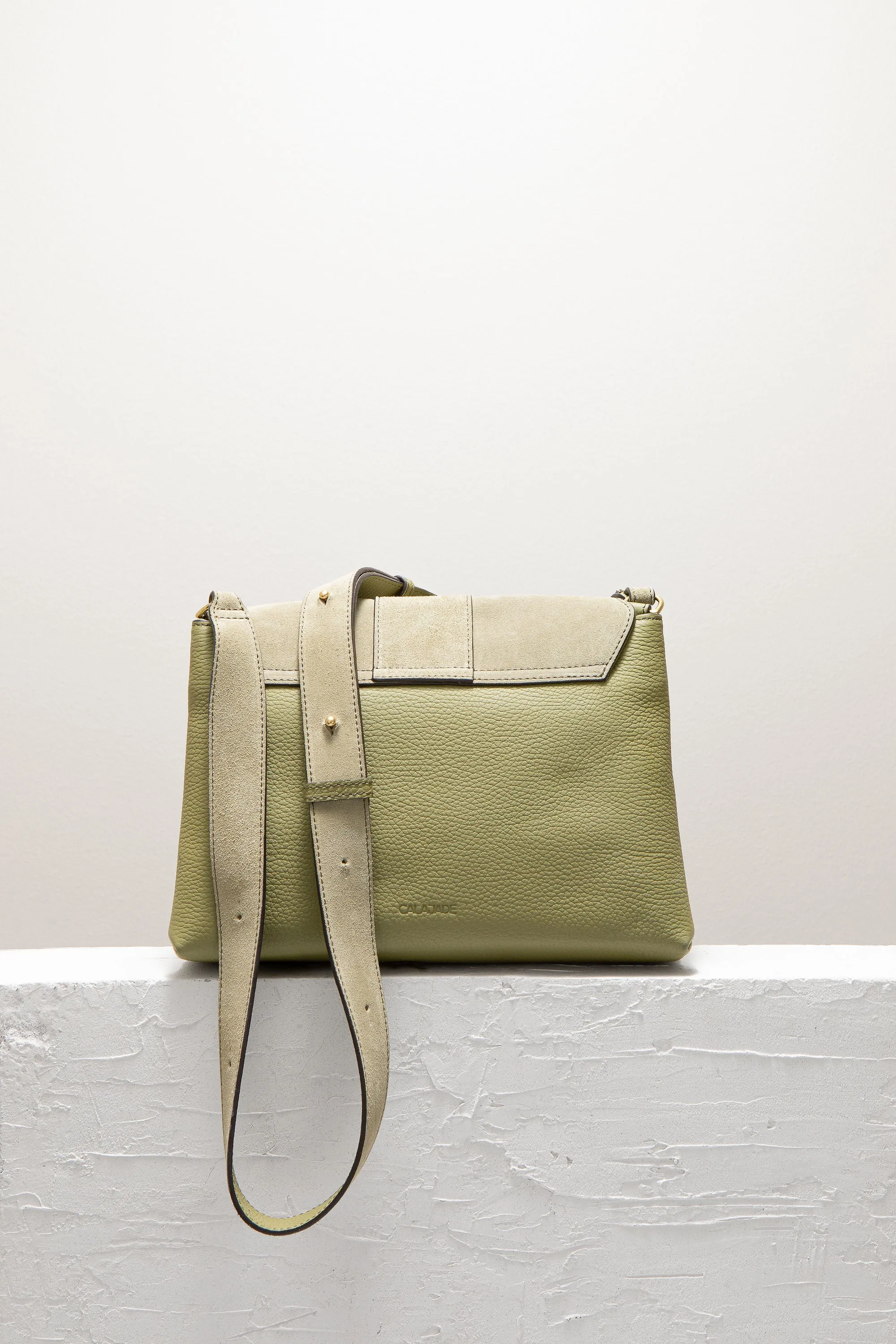 NAMI Lichen Green Suede Shoulder bag