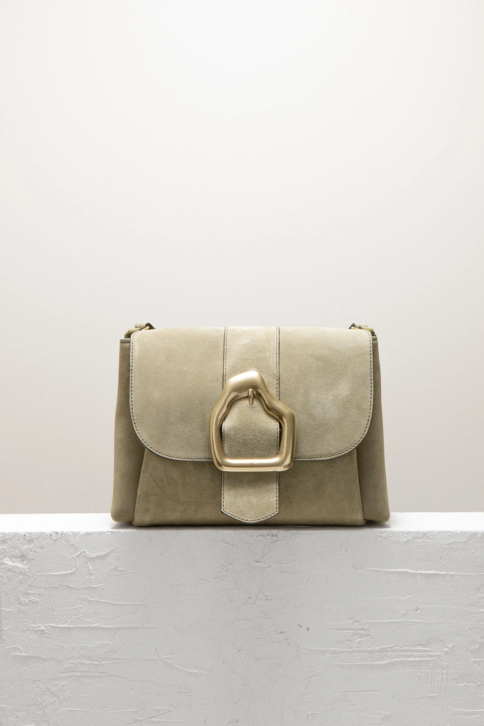 NAMI Lichen Green Suede Shoulder bag