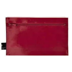 NUNO Zippered Pouch: "Coal" (Carmine)