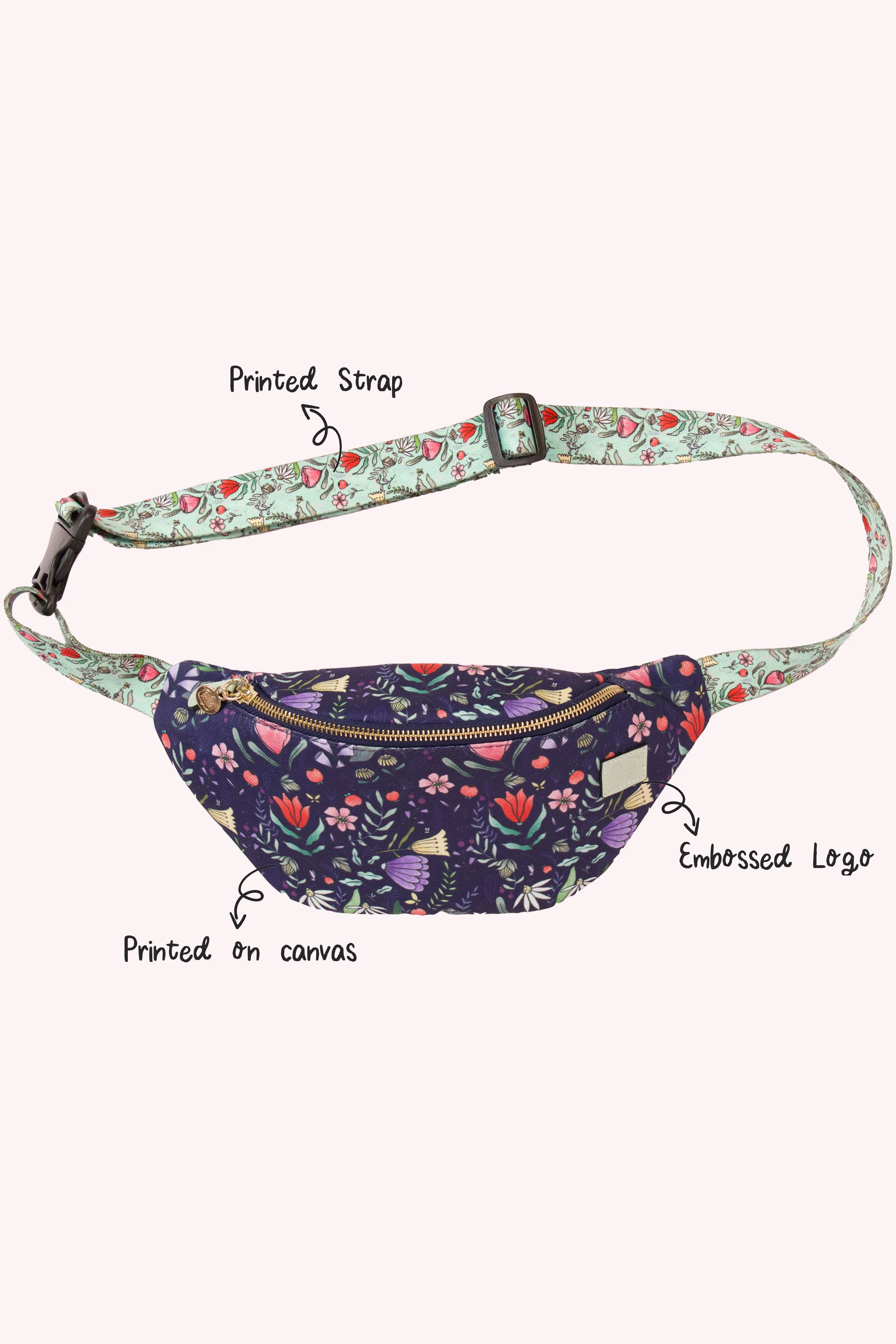 Purple Floral Fanny Pack