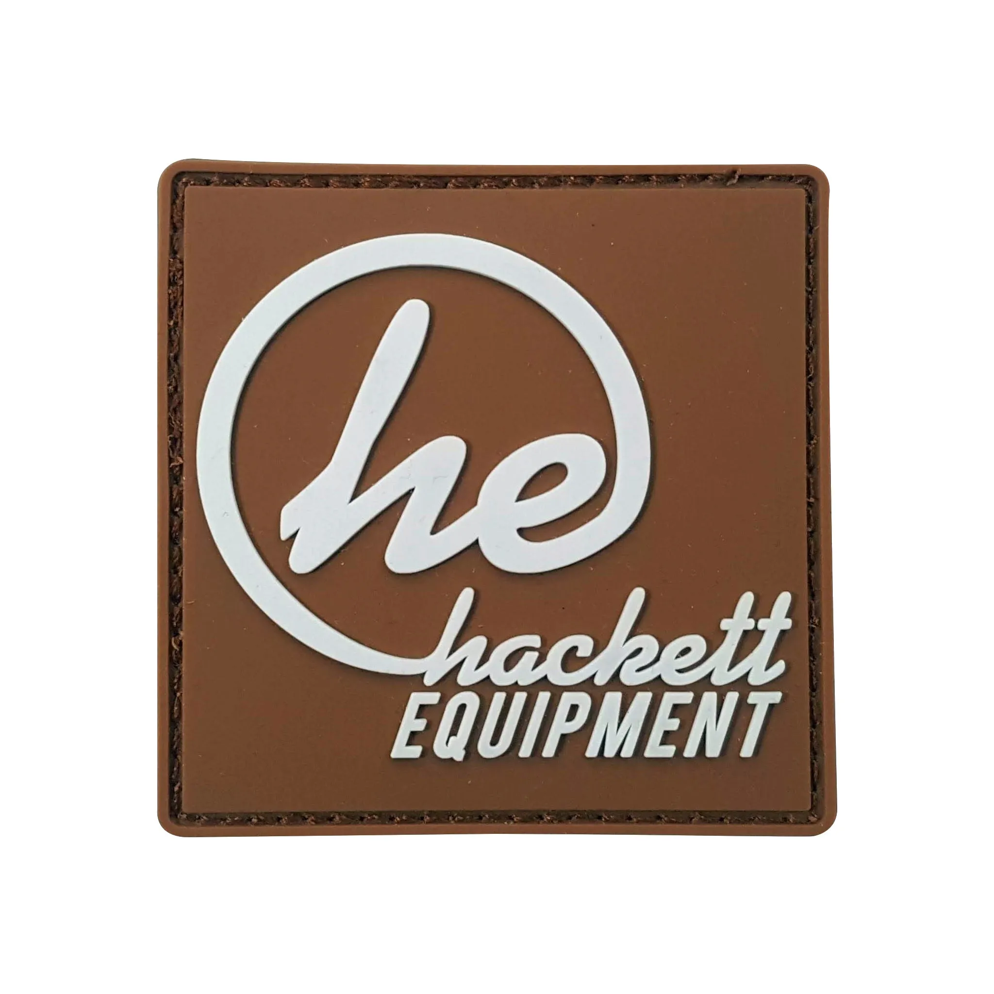 "HE" Logo Patches with Sew-on Velcro Backing