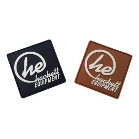 "HE" Logo Patches with Sew-on Velcro Backing