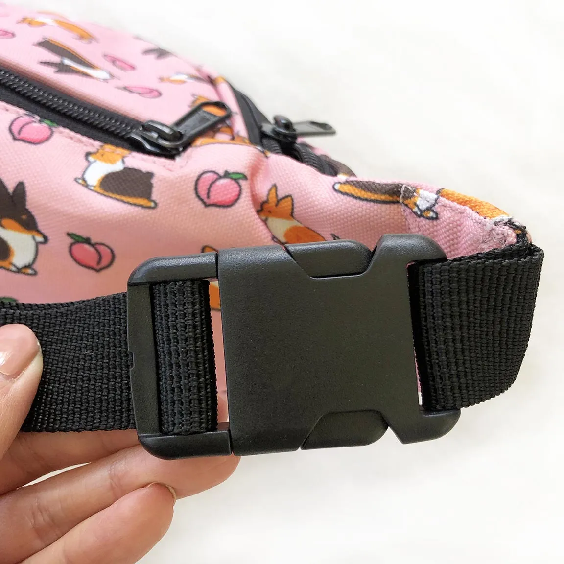 "Sploot Corgis" Pink Fanny Pack