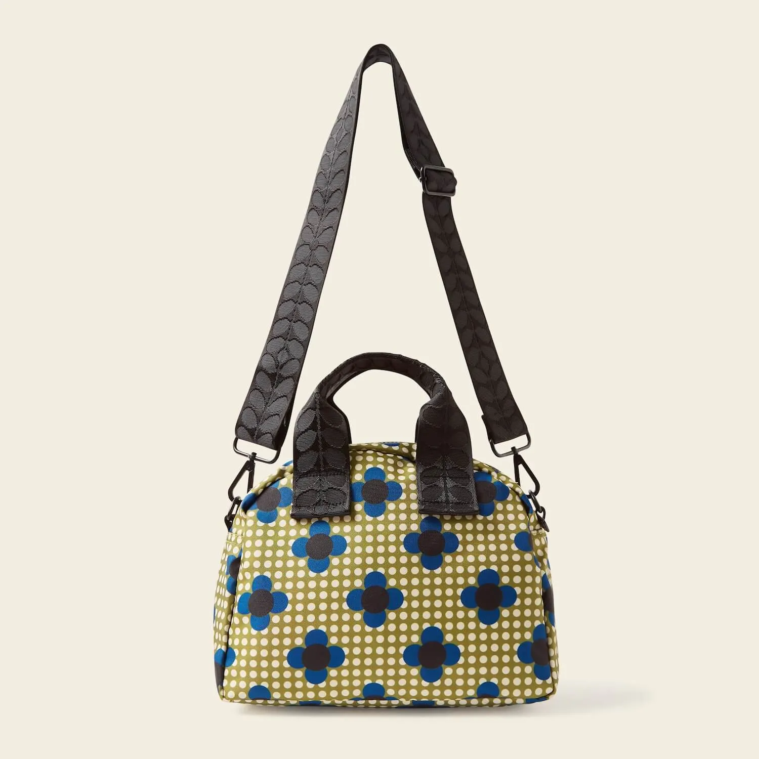 Radial Handbag - Flower Polka Dot Olive